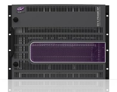 Front view of the latest production system by Grass Valley: K-Frame XP