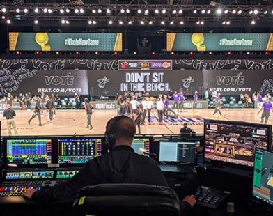 Led screens at NBA Bubble powered by disguise solutions
